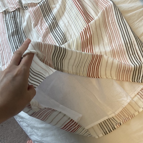 $5 ADD ON Forever21 Pinstripe Off Shoulder Mini Dress - Picture 6 of 6